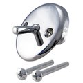 Westbrass 3-1/8" Two-Hole Trip Lever Overflow Face Plate and Screws in Polished Chrome D330-26
